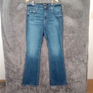 Veronica Beard Beverly Skinny Flare High Rise Cotton Stretchy Womens 16